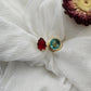 Red & Blue Dual Stone Finger Ring