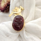 Birdie With Carved Quartz Statement Finger Ring