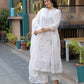 Snow White Mul Cotton Salwar Suit