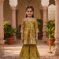 Lotus Prints Brown Sharara Set for Girls