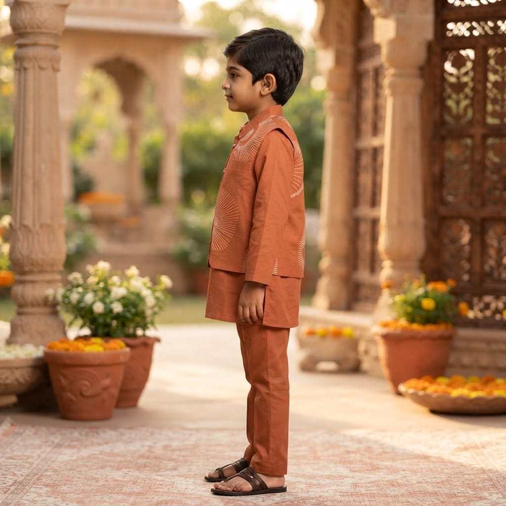 STORI Comfortable and stylish ethnic kurta set for boys