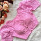 Hakoba Pure Cotton Solid Color Blouse With Puff Sleeves