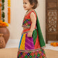Multicolor Lehenga Choli with Dupatta for Girls