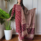 Shop Maroon Suit Set Online-STORI