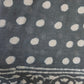 Polka Dots Grey Linen Saree With Silver Zari Border