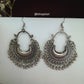 Oxidised Dangling Chandbali Earrings