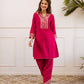 Rani Pink Embroidered Coord Set for women
