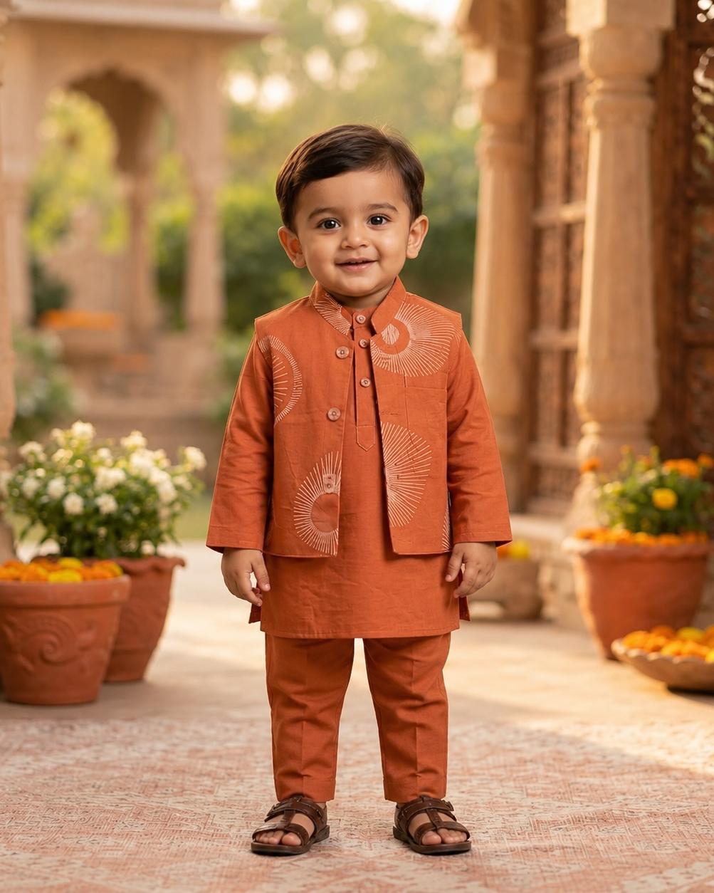 STORI Comfortable and stylish ethnic kurta set for boys