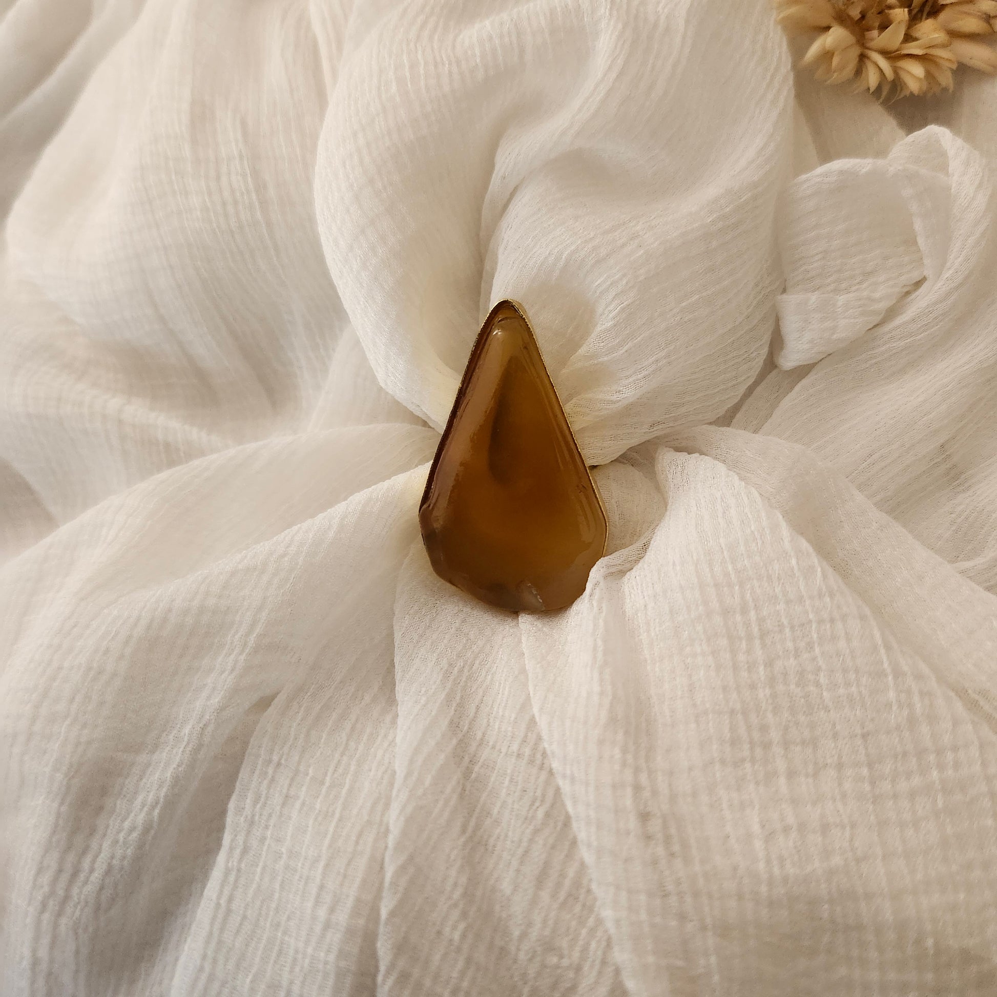 Brown Opal Finger Ring