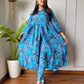 Shop Blue Nyra Cut Cotton Kurti Set