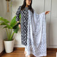 Black & White Cotton Printed Straight Suit Set