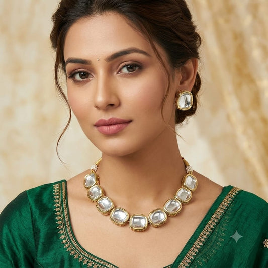 Nimrit Kundan Choker Set With Backside Meenakari