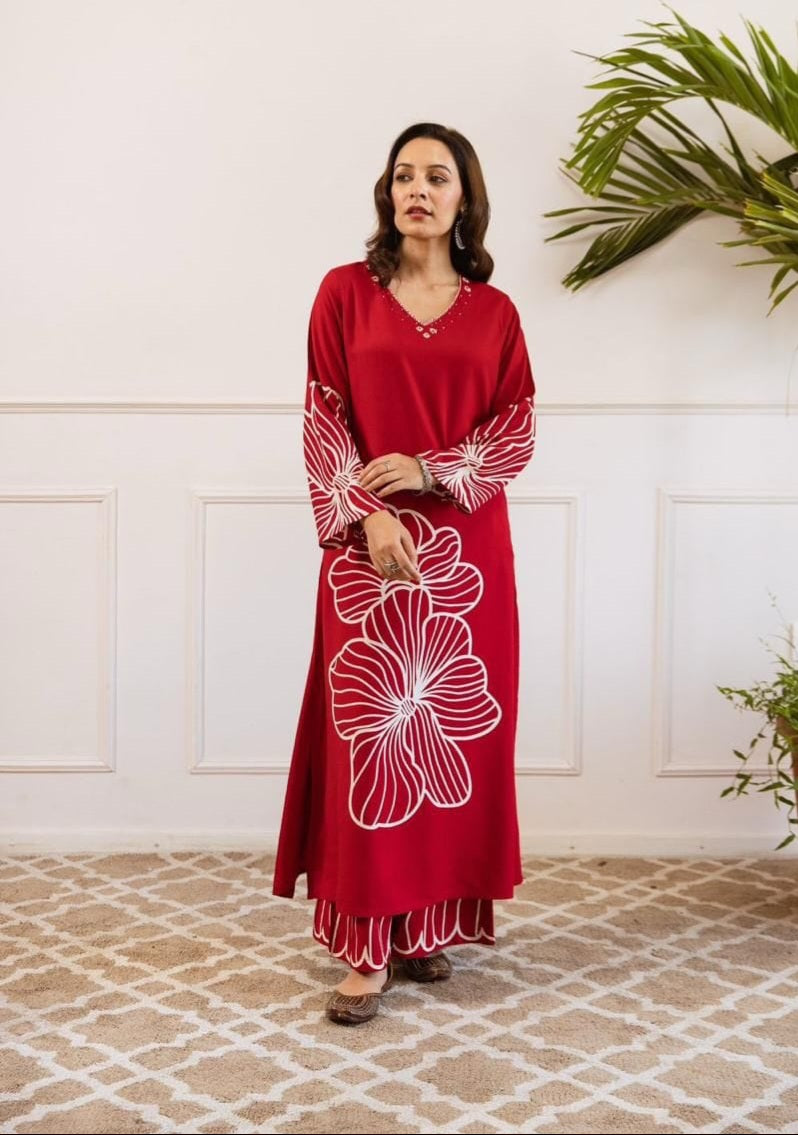 Red 2-Piece Coord Set