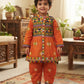 Traditional Orange Gujarati Kedia Dress for Boys