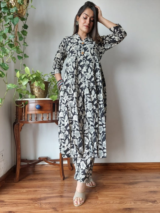 By Black Coord  Nyra Cut Cotton Kurti Set