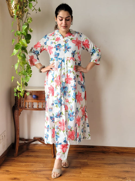 By Spring Coord  Nyra Cut Cotton Kurti Set