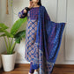 Shop Blue Ajrakh Suit Set Online-STORI