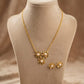 Flores Golden & Pearl Necklace Set