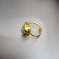 Quartz Raw Stone Textured Disc Finger Ring