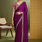 Buy Purple Partywear Sarees Online at STORI