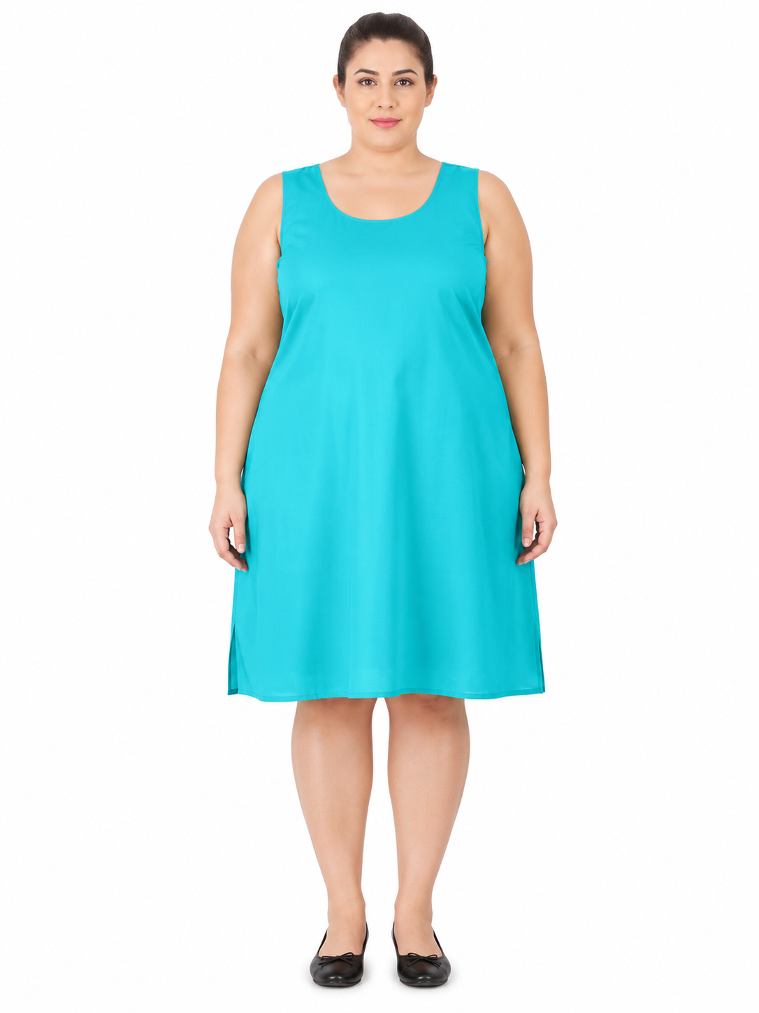 sea green long inner slip plus size