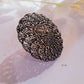 Round Handcrafted Oxidised Finger Ring
