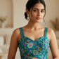 Rama Back Open Noodle Straps Banarasi Silk Designer Blouse