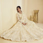 Ivory White Heavy Embroidered Net Lehenga