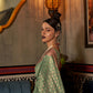 Summer Green Tissue Silk Handloom Saree
