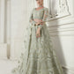 Pista Green Heavy Embroidered Net Lehenga