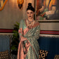 Seaweed Green Tissue Silk Handloom Saree