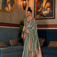 Seaweed Green Tissue Silk Handloom Saree