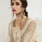 Ivory White Heavy Embroidered Net Bridal Lehenga