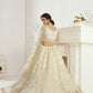 Ivory White Heavy Embroidered Net Bridal Lehenga