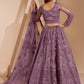 Bloom Mauve Heavy Embroidered Net Lehenga
