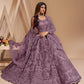 Bloom Mauve Heavy Embroidered Net Lehenga