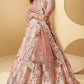 Lemonade Pink Embroidered Bridal Silk Lehenga