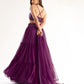 Sangria Magenta Georgette Layered Readymade Lehenga