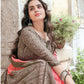 Carnation Red Printed Handloom Cotton Saree