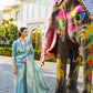 Moonstone Blue Kanjivaram Silk Saree