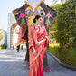 Debian Red Kanjivaram Silk Saree