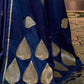 Royal Blue Zari Spades Satin Silk Saree