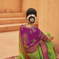Bright Green Paithani Silk Saree With Designer Blouse