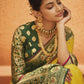 Bright Yellow Paithani Silk Saree With Designer Blouse