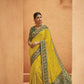 Bright Yellow Paithani Silk Saree With Designer Blouse