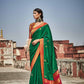 Lush Green Paithani Saree With Designer Blouse