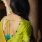 Shamrock Green Paithani Saree With Designer Blouse
