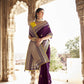Mulberry Magenta Silk Saree With Designer Blouse