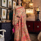 Pewter Peach Kashmiri Kani Jamewar Saree