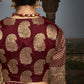Golden Brown Silk Saree With Designer Blouse
